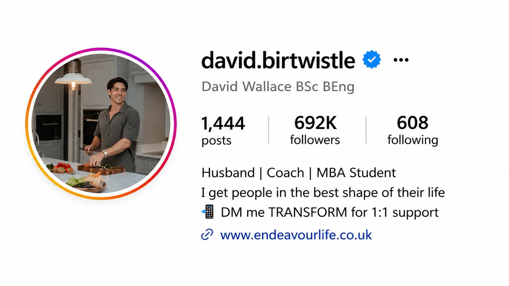 David Birtwistle, UK Fitness Creator